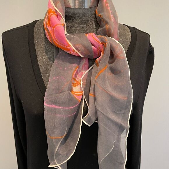Feminine Dainty Silk Scarf - Picture 2 of 5